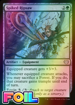 x1 Spiked Ripsaw VOW MTG 220/277 FOIL UNCOMMON M/NM 1x - Image 1