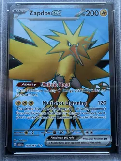 2023 Pokemon Mew En-151 192/165 Zapdos Ex Ultra Rare PSA 10 - Image 2
