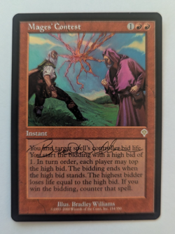 Magic Mtg Invasion Mages' Contest #1 near mint signed by Bradley Williams - Image 1