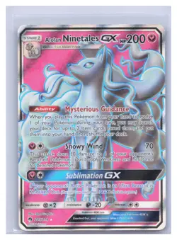 Alolan Ninetales GX 205/214 Ultra Rare Lost Thunder Pokemon Near Mint A946 - Image 1
