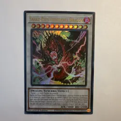 Konami Yu-Gi-Oh! TCG Snake-Eyes Vengeance Dragon ALIN-EN040 1st Ed Ultra - Image 1