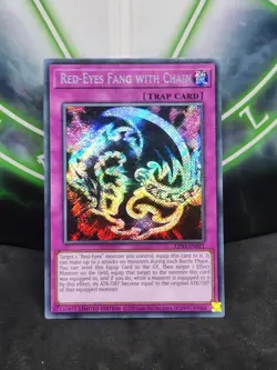 Yugioh Red-Eyes Fang With Chain LDS1-EN021 Secret Rare LP - Image 1