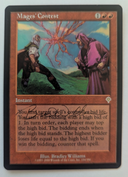 Magic Mtg Invasion Mages' Contest #2 near mint signed by Bradley Williams - Image 1