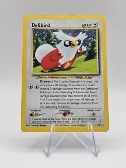 Pokemon TCG Delibird Neo Revelation Holo Rare Card 5/64 MP Condition - Image 1
