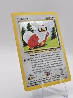 Pokemon TCG Delibird Neo Revelation Holo Rare Card 5/64 MP Condition - Image 3