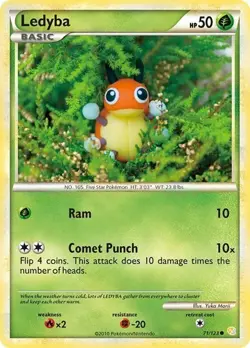 Ledyba 71/123 HeartGold SoulSilver | NM/MT | Pokemon Card TCG - Image 1