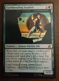 FOIL Earthbending Student 249 MTG Avatar: The Last Airbender - Rare Trading Card - Image 1