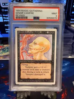 MTG Magic the Gathering Revised Sengir Vampire PSA MINT 9 - Image 1
