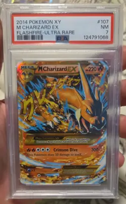 PSA 7 M Charizard EX #107 Pokemon XY Flashfire Ultra Rare LOW POP - Image 1