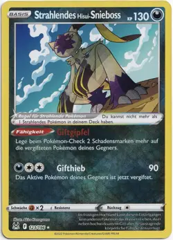 Pokemon Strahlendes Hisui-Snieboss Full Art Verlorener Ursprung 123/196 NM DE - Image 1