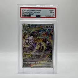 PSA 9 - 2023 POKEMON SWORD AND SHIELD CROWN ZENITH GG44 FULL ART/MEWTWO VSTAR - Image 1
