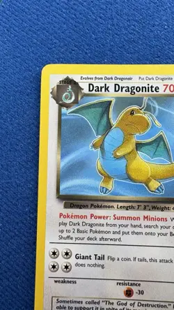 pokemon dark dragonite Rarecard 22/82 non-holo 1995 Wizards - Image 4