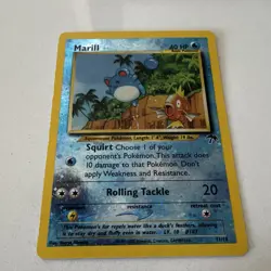 Pokemon Marill 11/18 Southern Islands Reverse Holo Promo 40 HP English 2001 - Image 1