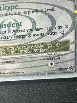 Arceus LV.X DP53 Rare Black Star Promo 2009 Diamond and Pearl Promos Pokemon - Image 4
