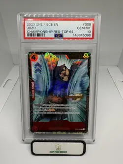 2023 ONE PIECE PROMOS CHAMPIONSHIP REGIONAL-TOP 64 #008 JOZU PSA 10 - Image 1