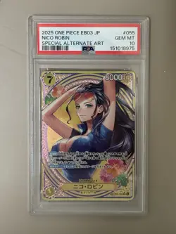 PSA 10 2025 One Piece EB03 Japanese Special Alternate Art #055 Nico Robin - Image 1
