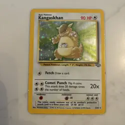 1999 Pokemon TCG Kangaskhan Holo Rare Card 05/64 Jungle MP - Image 1