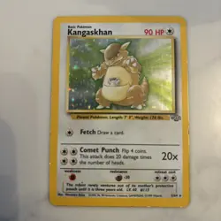 1999 Pokemon TCG Kangaskhan Holo Rare Card 05/64 Jungle MP - Image 4