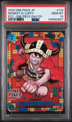 PSA 10 One Piece Card Monkey D. Luffy P-110 ONE PIECE DAY 25 Japanese - Image 1