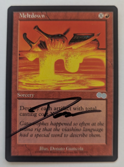 Magic Mtg Urza's Saga Meltdown #2 near mint signed by Donato Giancola - Image 1