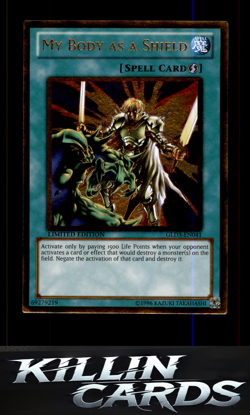 My Body as a Shield GLD3-EN041 Gold Rare Gold Series 3 YuGiOh Card DM - Image 1