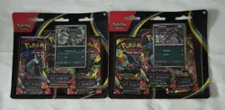 Phantasmal Flames 3 Blister Pack + Promo Card (Sneasel & Weavile) Lot of 2 - Image 1