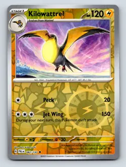 Stage 1 Kilowattrel HP 120 Jet Wing Attack Rarity Lightning Yellow - Image 1