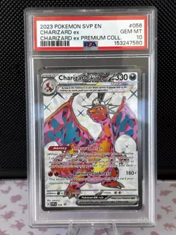 Pokemon TCG Charizard ex 056 SV Promo Cards Holo Tera 2023 EN PSA 10 - Image 1