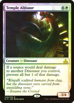 MTG FOIL Temple Altisaur - Rivals of Ixalan #028 - Image 1