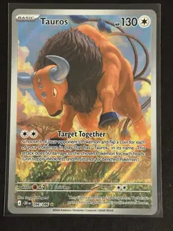 2026 Pokemon MEG Chaos Rising Tauros 96 /86 Illustration Rare Holo Full Art 002 - Image 1