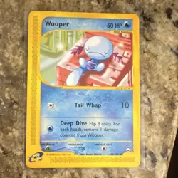 Pokemon Wooper 066/147: Aquapolis Regular Uncommon English Basic 50 HP - Image 1