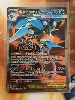 Mega Greninja EX 100/086 Ultra Rare Full Art Holo Pokemon Chaos Rising NM - Image 1