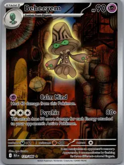 Beheeyem 121/086 Black Bolt Pokemon TCG Holo Illustration Rare NM - Image 1