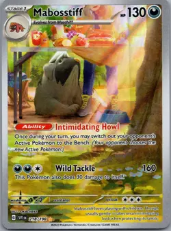 Mabosstiff 218/198 Scarlet & Violet Pokemon TCG Holo Illustration Rare NM - Image 1