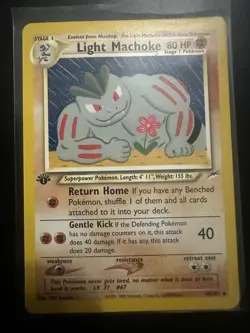 Pokemon Neo Destiny 1st Edition Light Machoke 49/105 NM/LP+ WOTC - Image 1