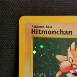 Pokemon Hitmonchan 7/102 Base Set Holo RARE ITALIAN EXCELLENT Condition SWIRL - Image 3