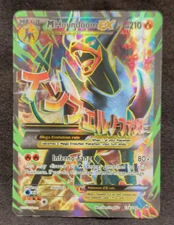 Pokemon TCG M Houndoom EX 154/162 Breakthrough Full Art Holo Ultra Rare 210 HP - Image 1
