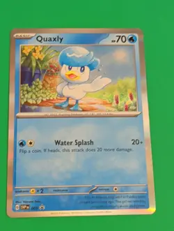Pokemon TCG Quaxly SVP EN 003 Holo Promo - Image 1