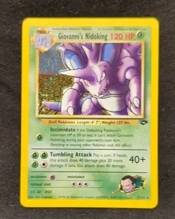 Pokemon Giovanni's Nidoking 7/132 Gym Challenge 2000 Holo RARE - Image 1