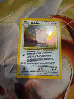 Pokemon TCG Clefable Jungle 1/64 Holo Unlimited Holo Rare No Symbol Damaged - Image 1