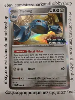 Pokemon Metang SVP090 Temporal Forces Black Star Promo LP - Image 1