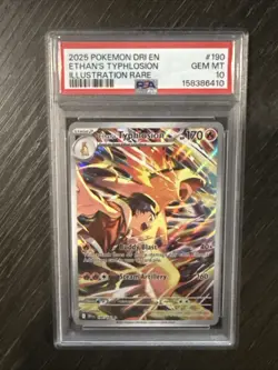 2025 POKEMON DRI EN-DESTINED RIVALS IR 190 ETHAN'S TYPHLOSION PSA 10 🔥 - Image 1