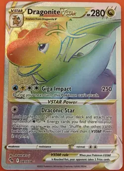 Pokemon TCG Dragonite VSTAR 081/078 Pokemon GO Secret Rare Full Art Holo ENG - Image 1