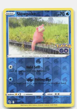 Slowpoke Reverse Holo Common Pokemon GO 019/078 NM - Image 1