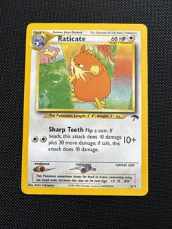 Pokemon TCG Raticate 6/18 Southern Islands Promo Vintage LP - Image 1