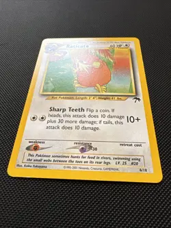Pokemon TCG Raticate 6/18 Southern Islands Promo Vintage LP - Image 2