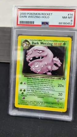 2000 DARK WEEZING HOLO RARE TEAM ROCKET POKEMON TCG PSA 8 NEAR MINT-MINT #14/82 - Image 3