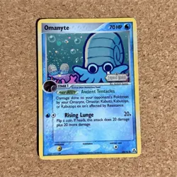 Pokemon TCG Omanyte 60/92 EX Legend Maker Holo 70 HP Stage 1 English 2006 - Image 1