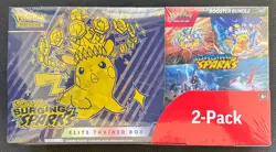 Pokemon TCG Surging Sparks Elite Trainer Box ETB 2-Pack Booster Bundle SEALED - Image 1