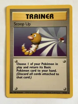 Pokemon TCG Scoop Up Base Set Trainer 78/102 Unlimited Rare - Image 1